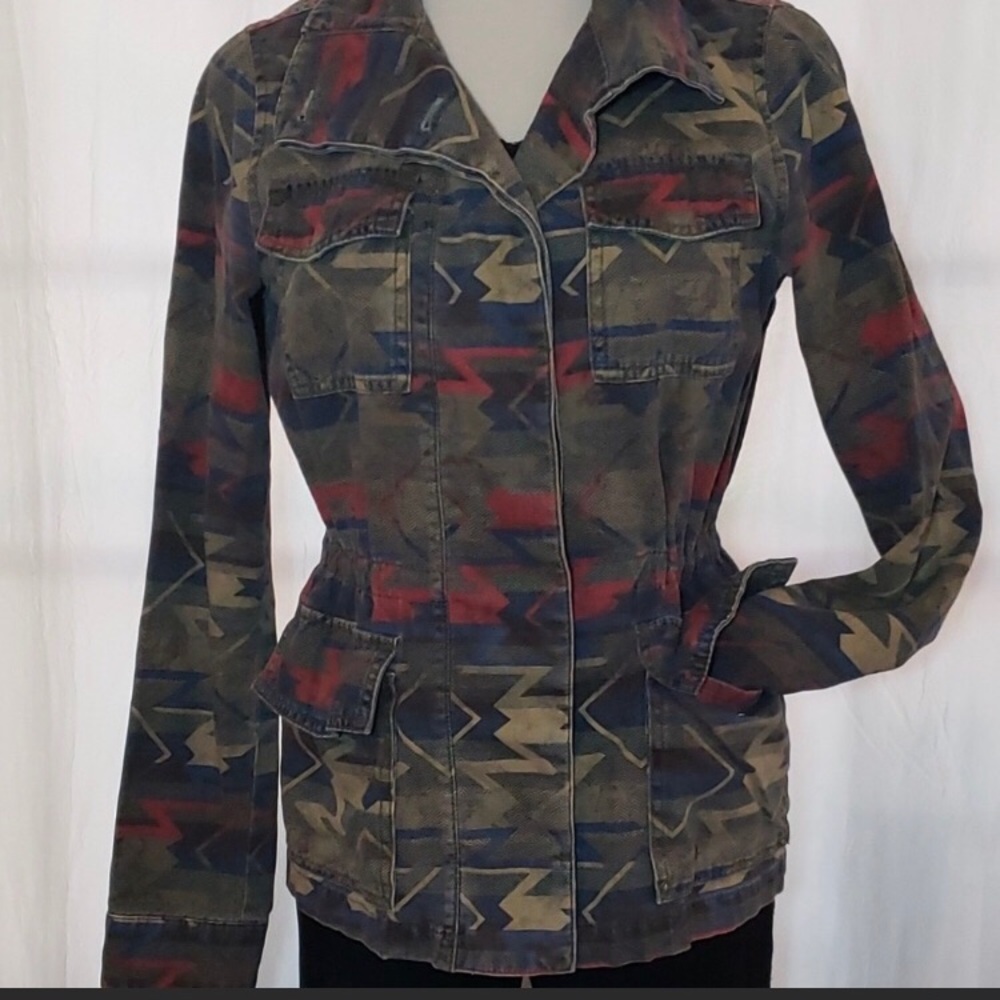 Ecote Tribal Print Canvas Jacket